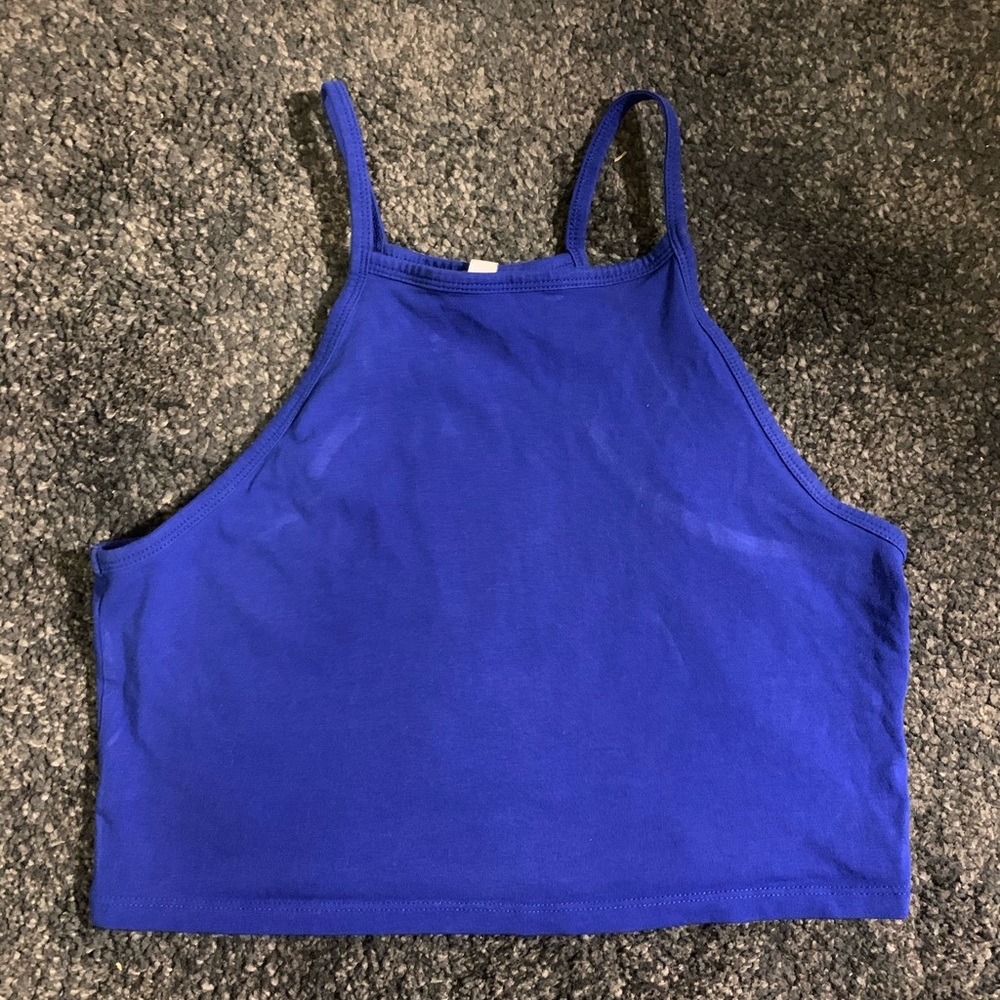 Blue crop top